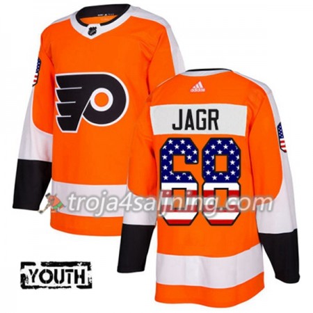 Philadelphia Flyers tröja Jaromir Jagr 68 Adidas 2017-2018 Orange USA Flag Fashion Authentic - NHL Tröjor Barn
